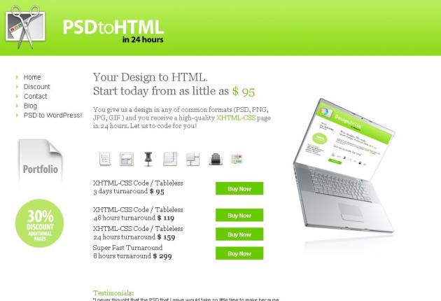 PSD TO XHTML