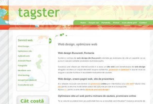 Tagster web design