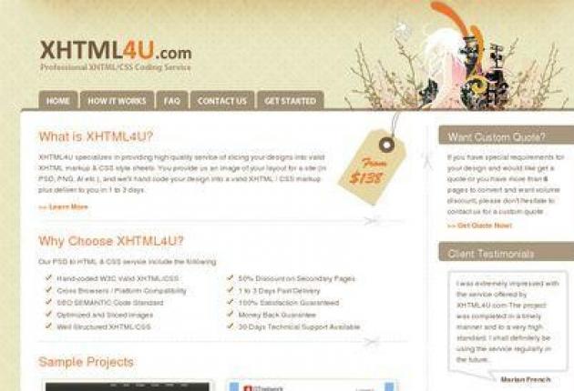 XHTML4U - PSD to HTML