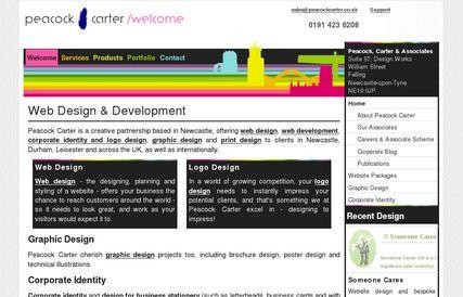 Peacock Carter Web Design