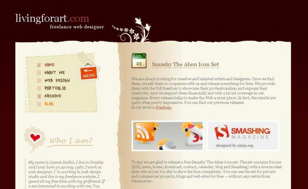 livingforart ~ freelance web designer ~ Croatia