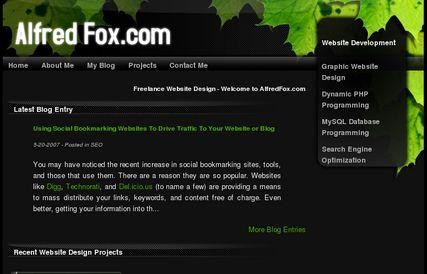 Freelance Website Design - Alfredfox.com