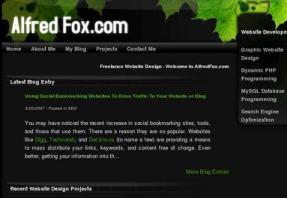 Freelance Website Design - Alfredfox.com