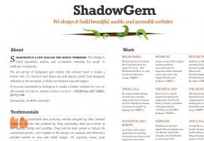 Shadowgem Web Design - Tony Xia