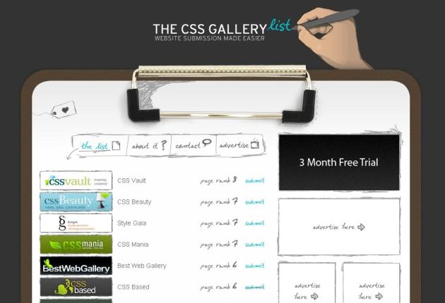 The CSS Gallery List