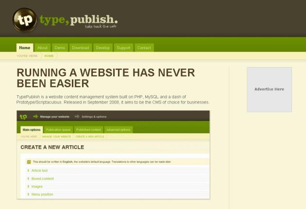 TypePublish CMS