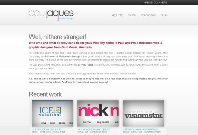 Paul Jaques Web Design