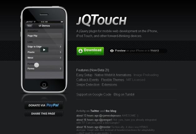 jQTouch