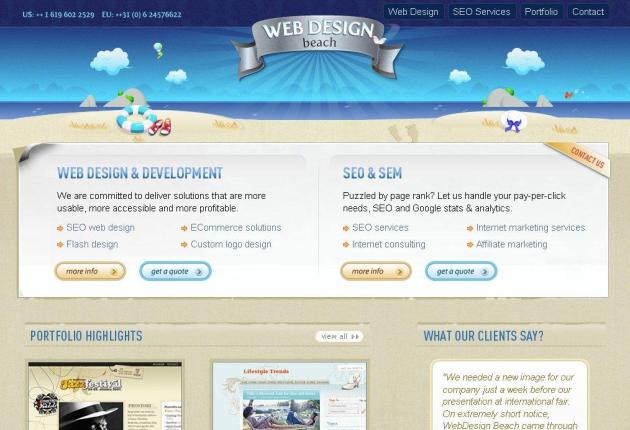 web design beach